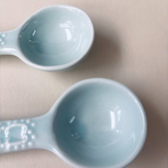 Set of 2 Powder Blue Ceramic Tablespoons - Picture 5 of 8